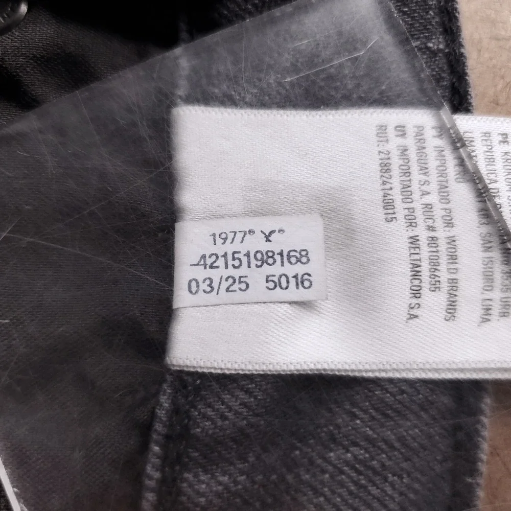 American Eagle Strigid Stovepipe Wide Leg Ankle Jeans Women 8 Black 90s Grunge
